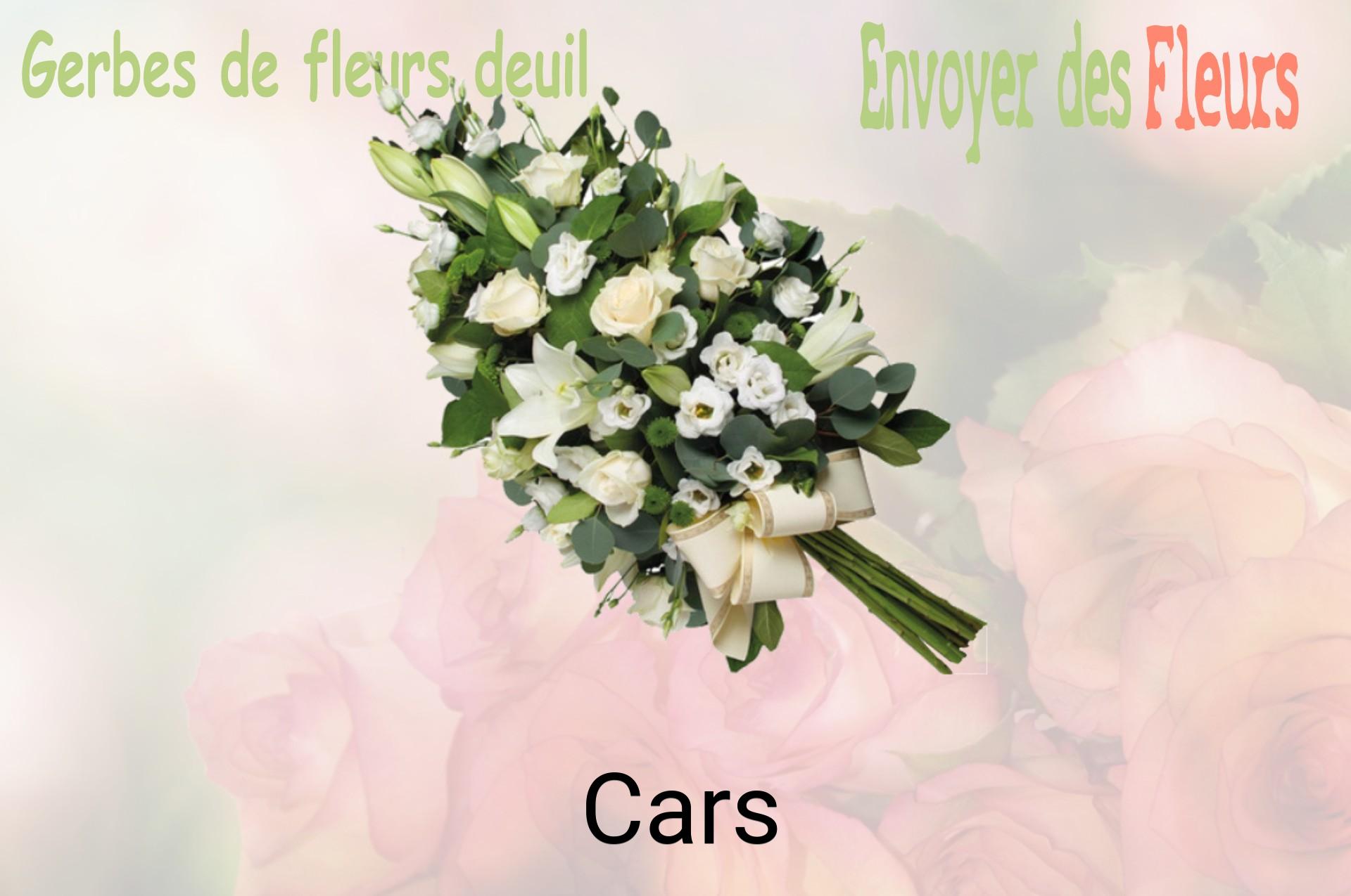 Gerbe de fleurs de deuil livrée à Cars